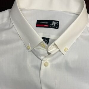 jf j.ferrar Men's Slim Fit Stretch Shirt - Cream